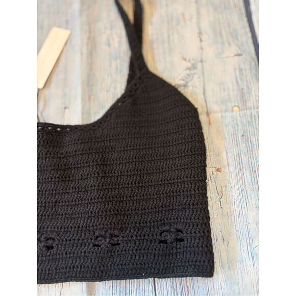 Olivaceous black top, new with tag crop top, original price $54 - Picture 2 of 6